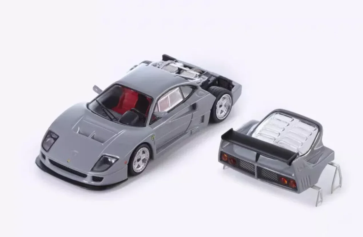 SH 1:64 Grey F40 LM Super Racing Sports Model Diecast Collect Car