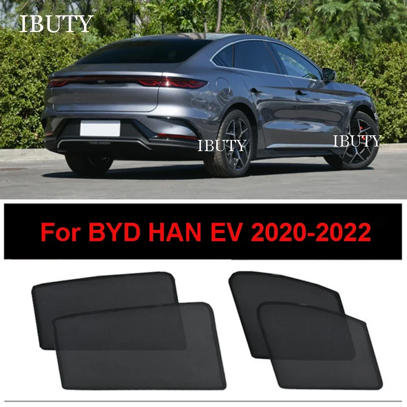 

For BYD HAN EV 2021-2024 Car Sunshade Sun Visor Mesh Curtains Side Window Sun Shade UV Heat Sunshield Protection Cover