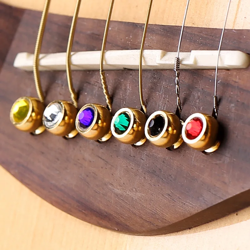 1pc Guitar Strings Nail Acoustic Guitar Bridge Pins Brass Guitar Strings Fixed Cone String Pins String Nails Accessories