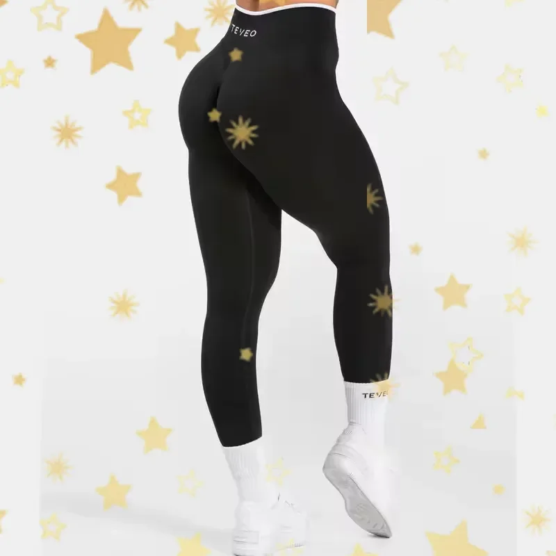 Leggings sans couture taille haute TEVEO pour femmes, pantalon de yoga, lifting des hanches, course à pied, exercice, gym, série Ignite Sculpt