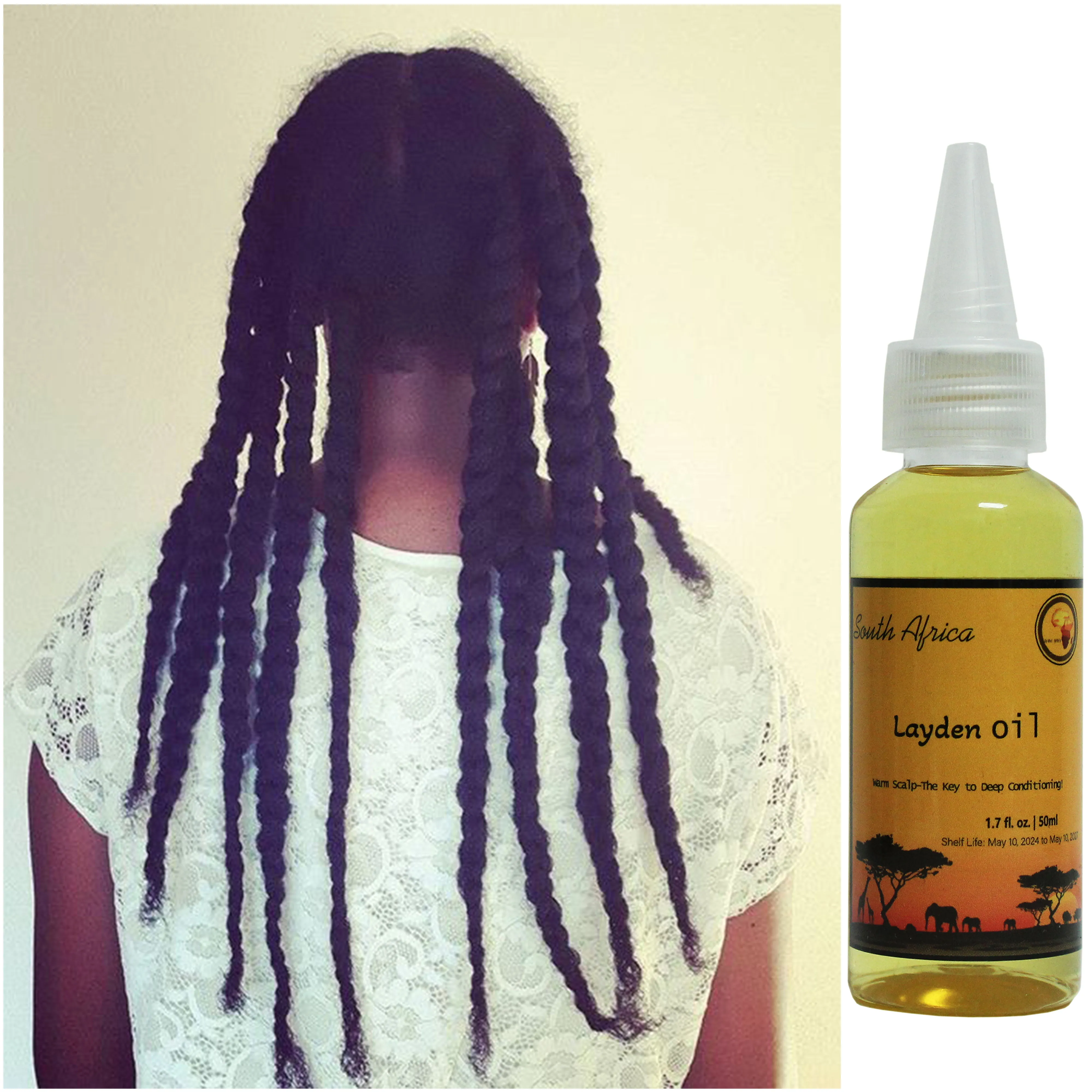 50ml Layden Oil African Traditional Handmade Scalp & Hair Roots Strengthening Hot Oil