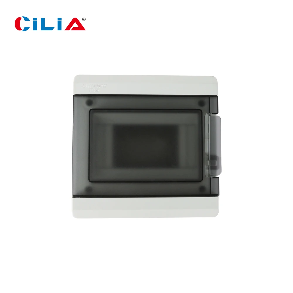 Cilia IP65 Outdoor Plastic Waterproof Distribution Dc Breaker Box Junction 6/8Way Band screw for home,villa garden 1PC