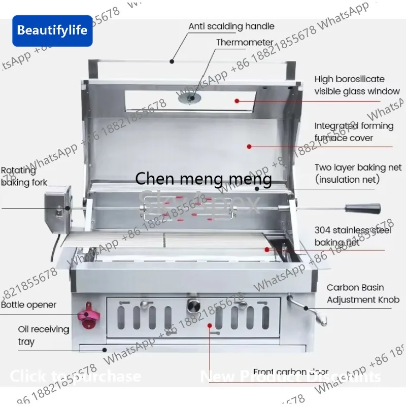 

Новинка! Профессиональный встраиваемый угольный гриль A56 из нержавеющей стали с антипригарной решеткой, устойчивый к ржавчине, сверхпрочный, для вечеринок на открытом воздухе.