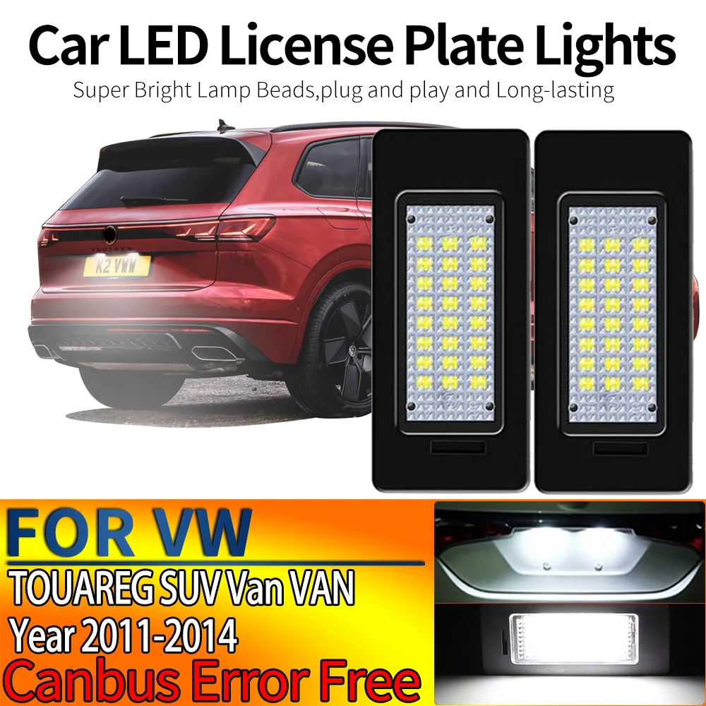 2 Stück Canbus-freie LED-Kennzeichenbeleuchtung für VW TOUAREG SUV Van, 7p5 2011-2014 TOUAREG SUV, 7p5;7p6 2010-2018