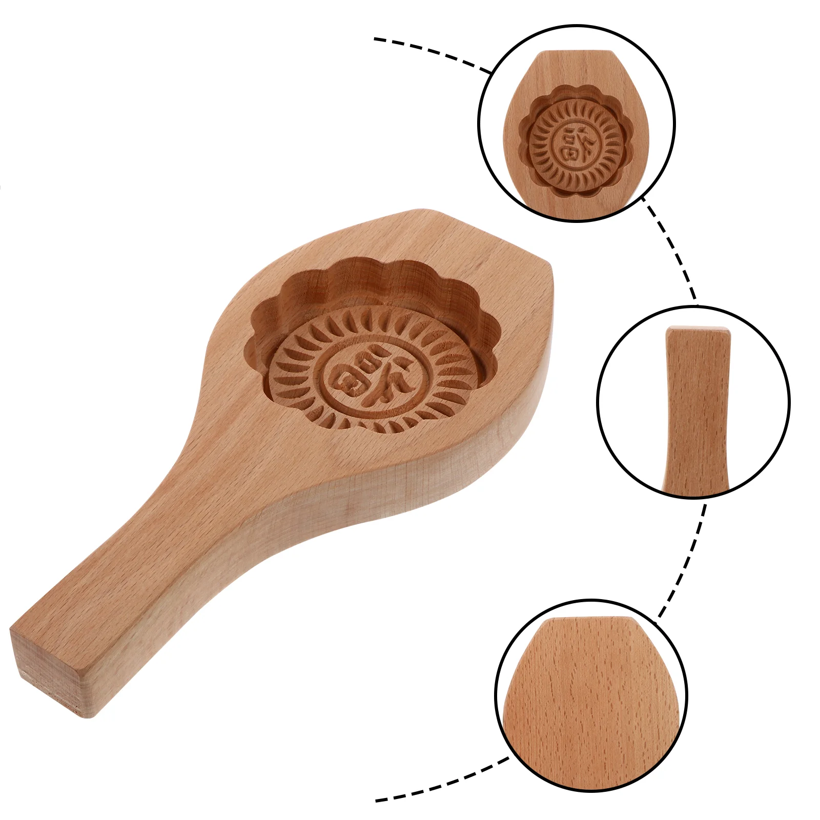 Moon Cake Mold Kitchen Gadgets Butter Cookies Chinese Style Utensil Wood Mould Decor