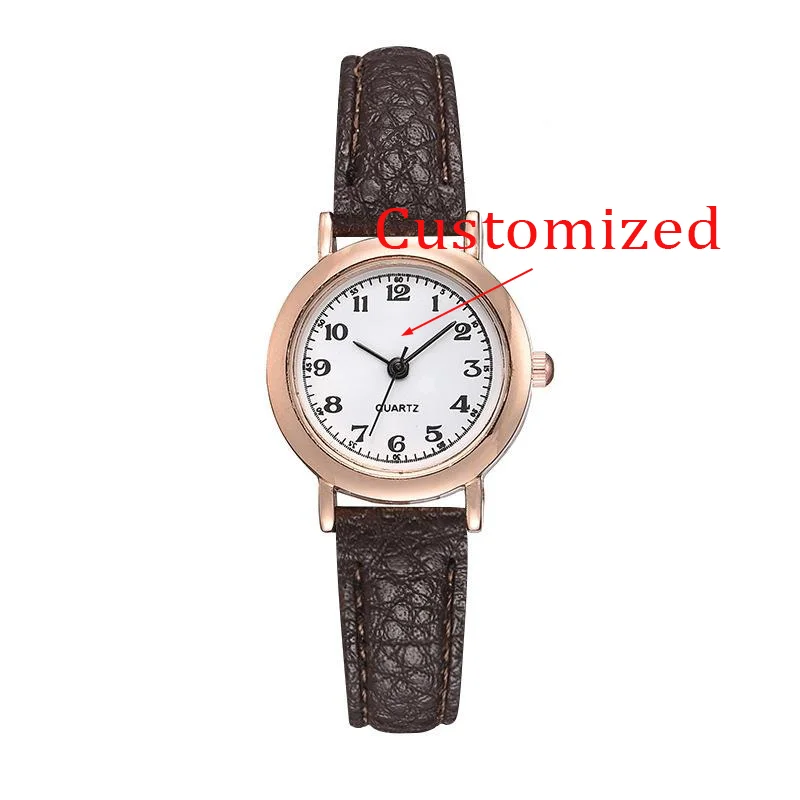 Retro Artistic College Style Women's Quartz Watch Simple Personalized Design Customizable Fashion Accessory