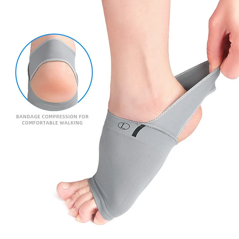 1คู่ Arch สนับสนุนแขน Plantar Fasciitis Heel Spurs สายคล้องฟุตแบนฟุตบรรเทาปวดถุงเท้า Orthotic Insoles pad