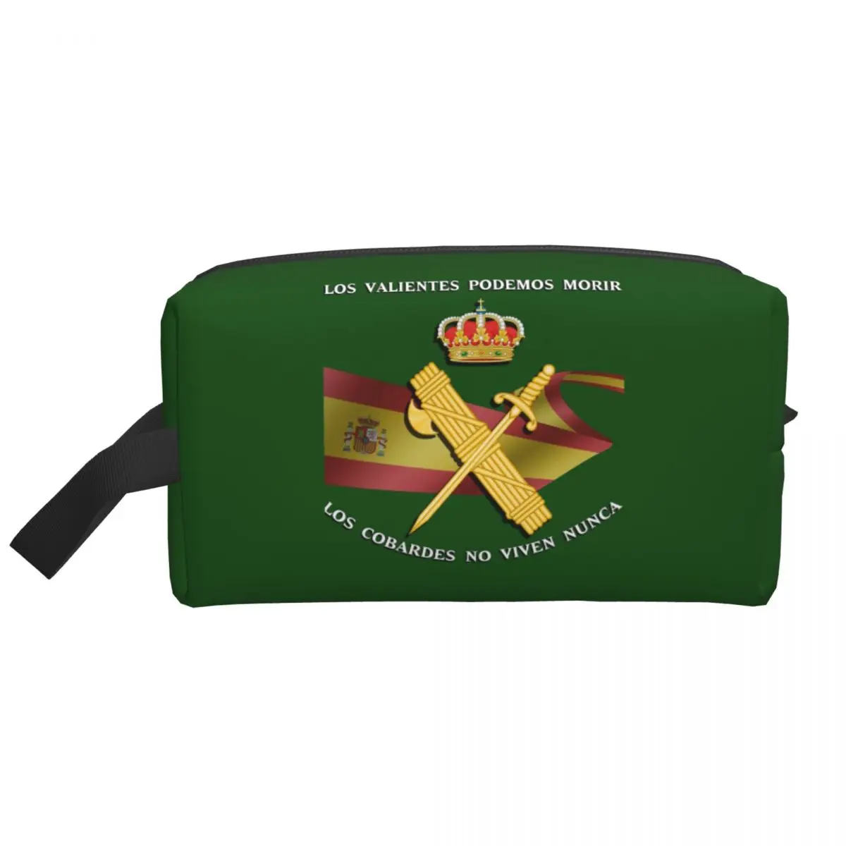 Bolsas de cosméticos para mujer con bandera Civil de la Guardia Española, organizador de maquillaje de viaje, bolsa de almacenamiento de artículos de tocador, caja de Kit Dopp, estuche para lápices