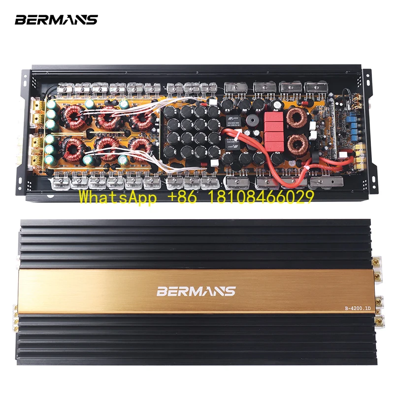 

High-Power 4000 Watt Class D Car Amplifier Crossovers Aluminum Mono Push Subwoofer Horn Speaker Power Excellent Heat Dissipation