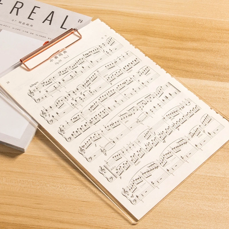 Акриловый планшет формата А4, прозрачный держатель для файлов, низкопрофильный зажим, 30 листов, Прямая поставка