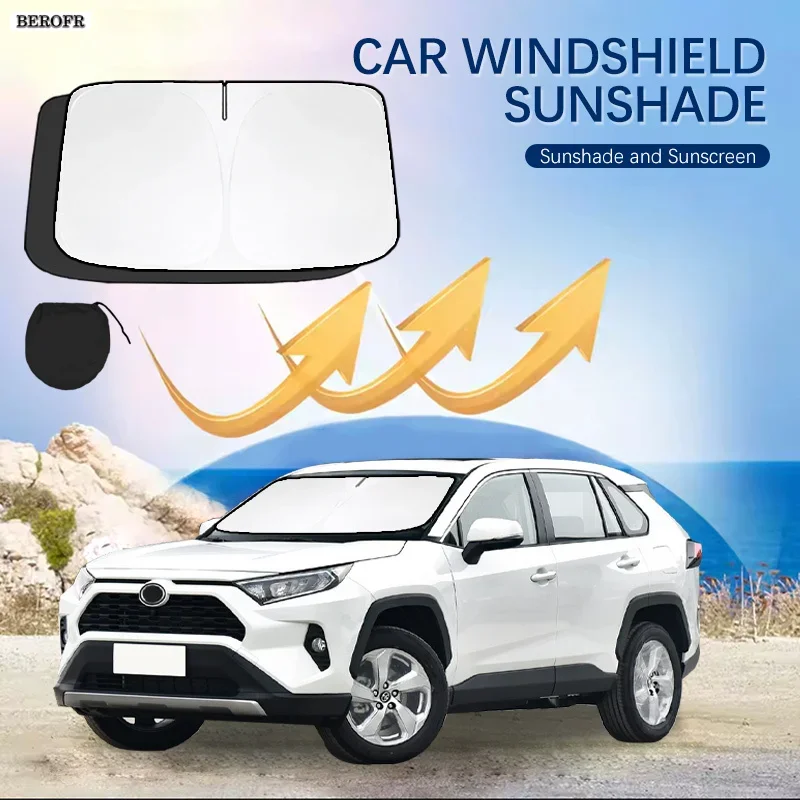 Car Windshield Sun Shade Covers Front Window Sunscreen UV Parasol For Toyota RAV4 XA40 XA50 Summer Car Accessories
