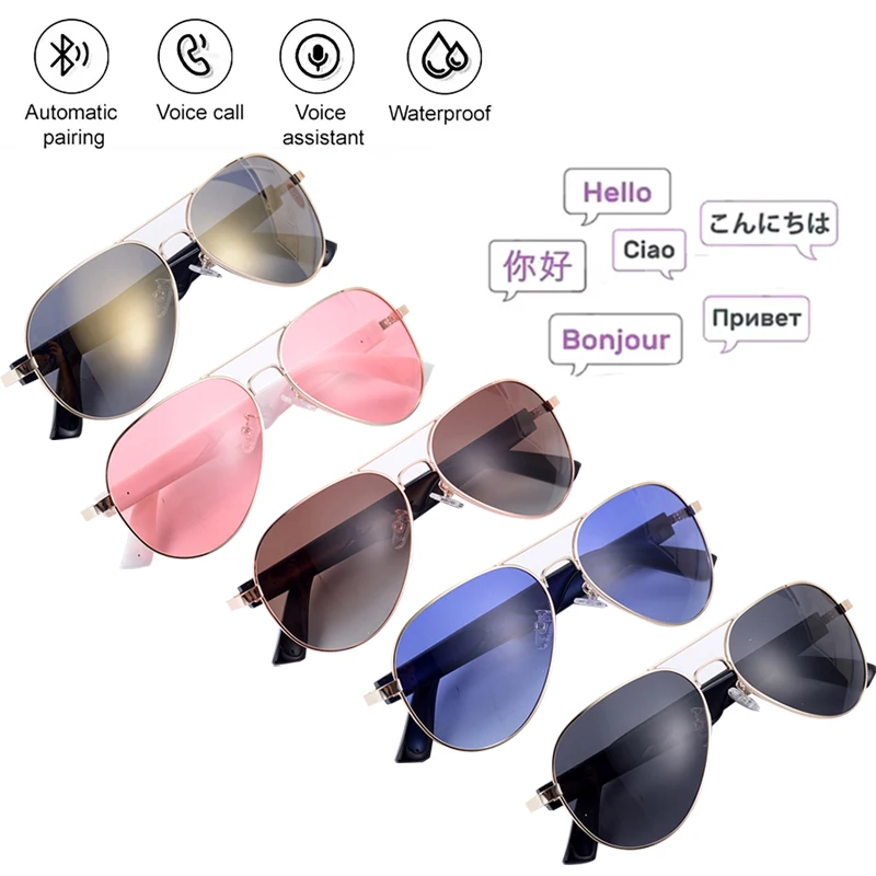 Lunettes Audio de Sport intelligentes Bluetooth, appel sans fil, lecture de musique, écouteurs, Anti lumière bleue, Protection UV, lunettes de soleil pour hommes et femmes