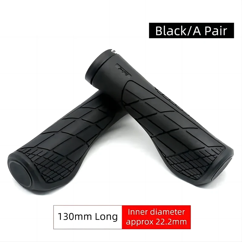 Soft Rubber Bicycle Handlebar Grip, MTB Cuffs, Non-slip Handle Cover, Lock On, Mountain Bike Handles, 22.2mm