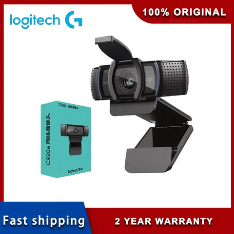 Logitech C920e HD Pro Webcam Widescreen Video Chat Recording USB Smart 1080p Web Camera For Computer C920 Upgrade Version CMOS