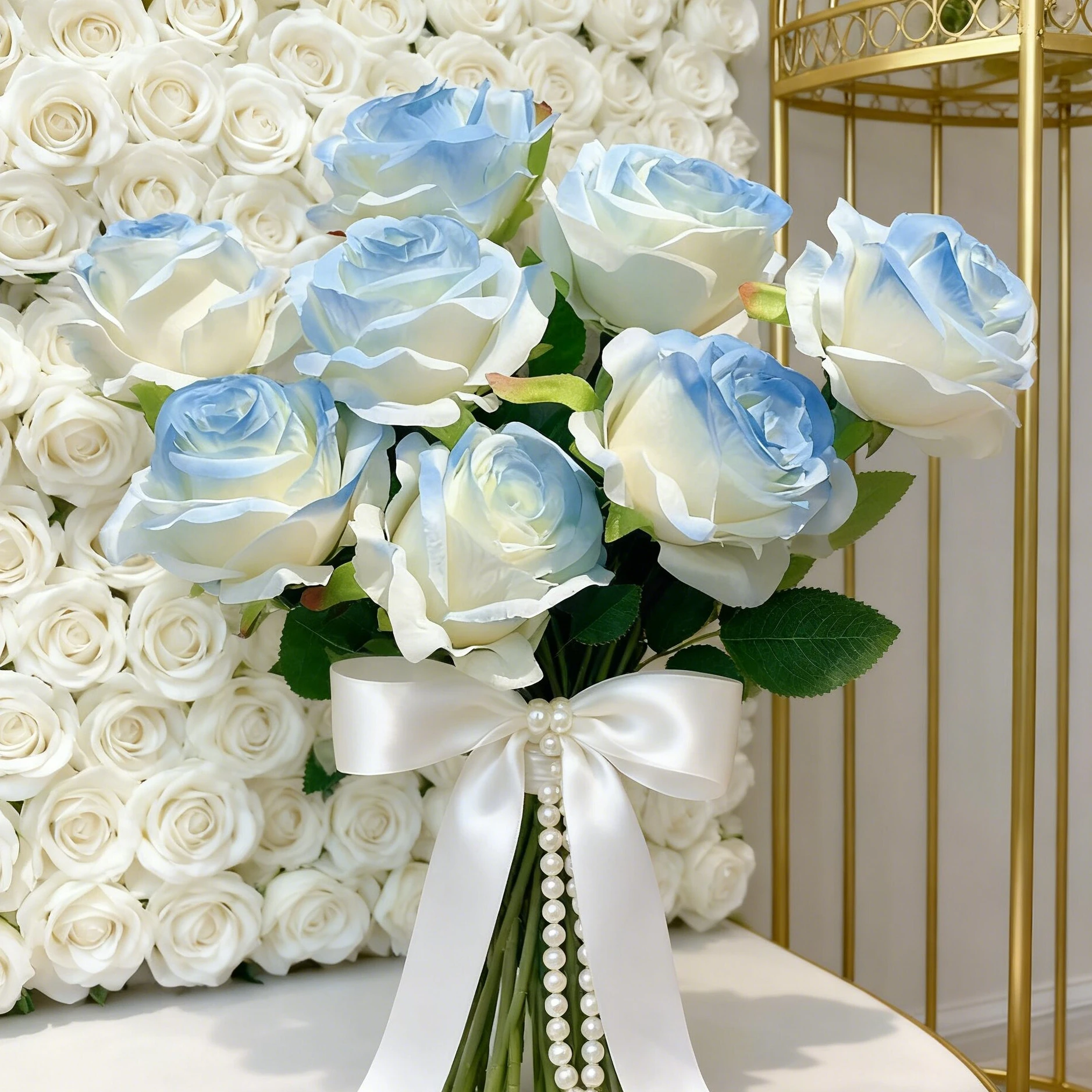 

10 шт., искусственные цветы, голубая роза, шелковый свадебный букет на день Святого Валентина, свадебный венок, домашняя комната, уличный декор, сделай сам, ручной цветок, подарок