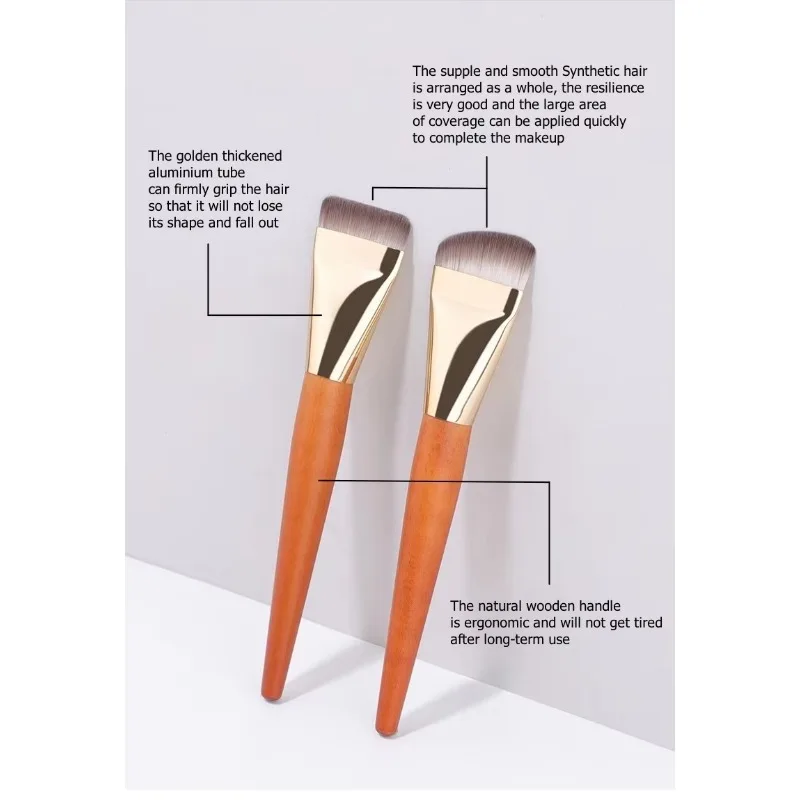 1/2/3Pcs Professional Super Thin Foundation Concealer Cream Makeup Brush Liquid Foundation Face Base Brush Make Up Tools