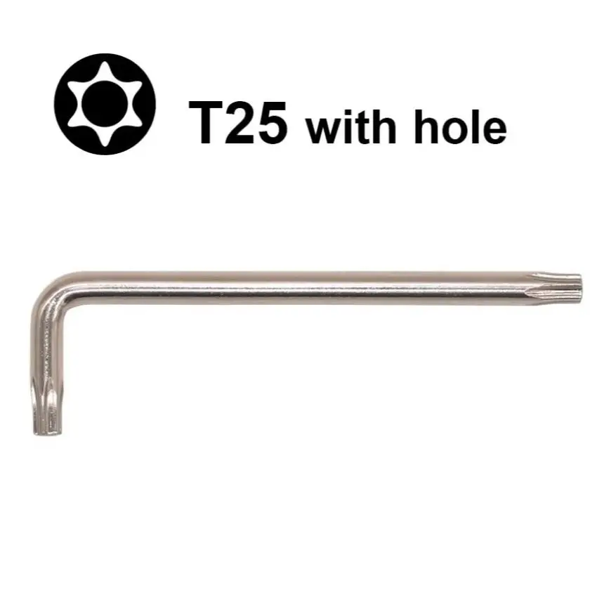 

5*25*83mm Torx T25 L Key Screw Driver With Hole CR-V Steel Safety Screwdriver for Car Fender Professional Repair Tool 200pcs/lot