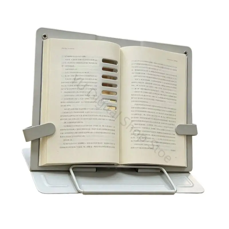 96BA Lesebuchhalter aus Metall, Ständer für Bücher und Tablets mit klappbarer Schreibtischstütze – Detail 3