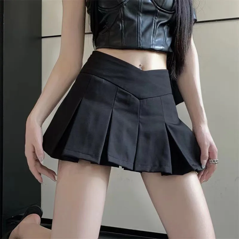 

Sexy Low Waist Pleated Skirts Women Y2K Summer Fashion Streetwear Korean Chic Mini Skirts Harajuku Preppy A-Line Skirts New