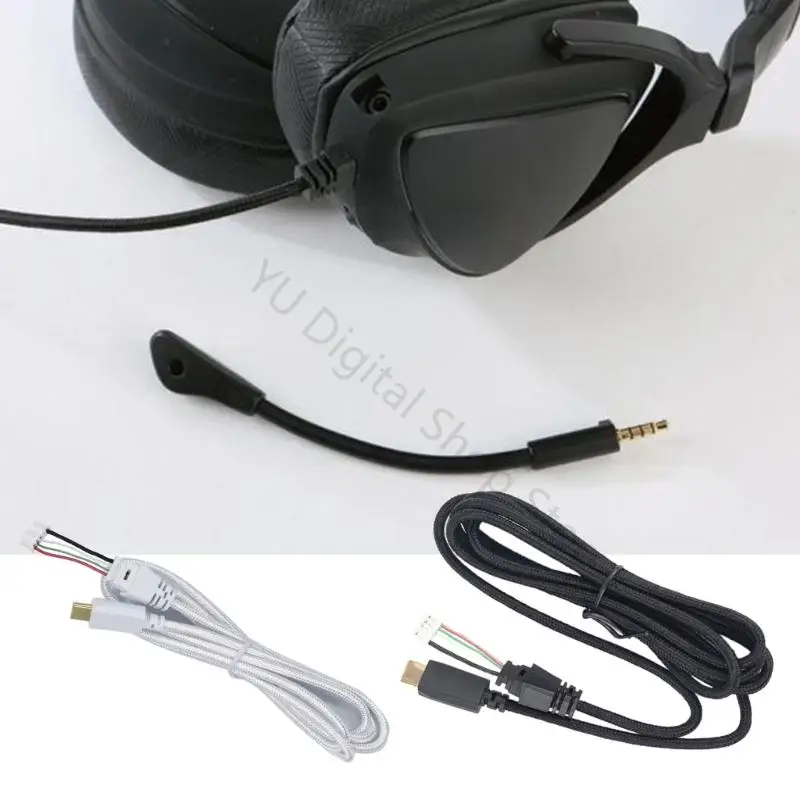 96BA Kopfhörer-Reparaturkabel mit USB-Typ-C-Ende und offener Drahtspitze, geflochtenes Kabel für Anrufbehebungen Desktop – Detail 5
