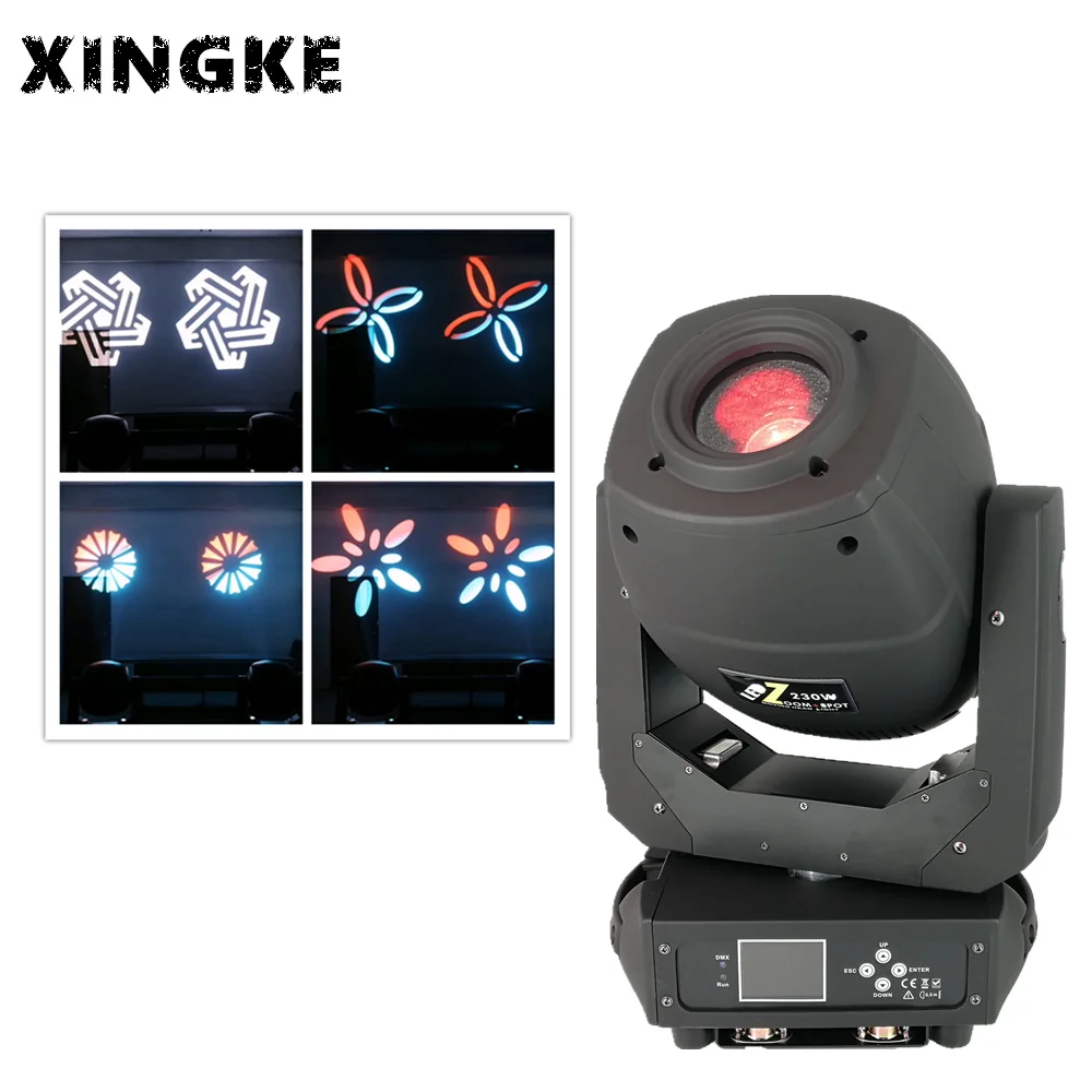 

4PCS/LOT dj disco dance hall Decoration stage projector led 230w spot moving head light dmx512 mini gobo moving light for events