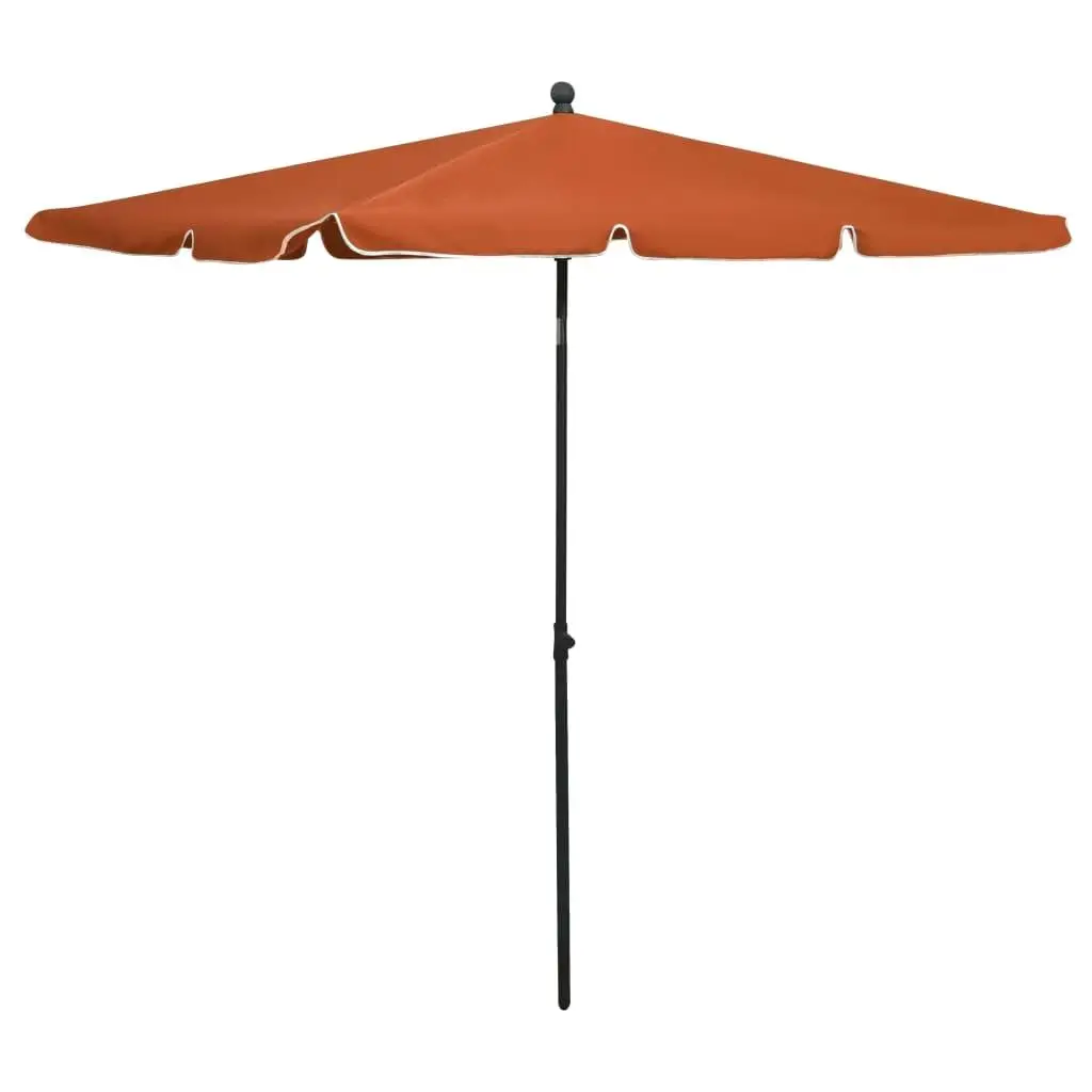 Terracotta Garden Parasol with 82.7x55.1 cm Pole - Stylish Outdoor Umbrella for Shade and Comfort