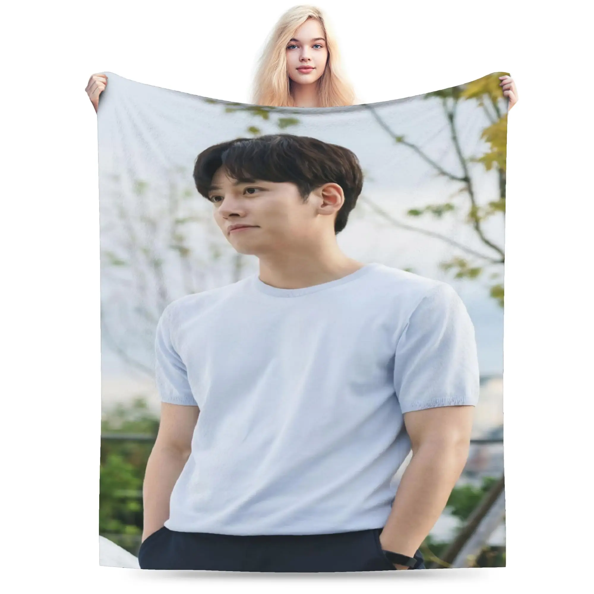 Super Soft Ji Chang-Wook Throw Blanket Premium Fleece Flannel Lightweight  Bed Blanket Cozy Plush Blankets All Season Use