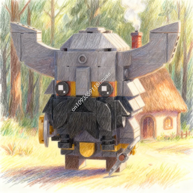 

238 шт. MOC Brickheadz злой карлик модель строительные блоки архитектура рождественские подарки DIY творческая идея кирпичная игрушка образование дети