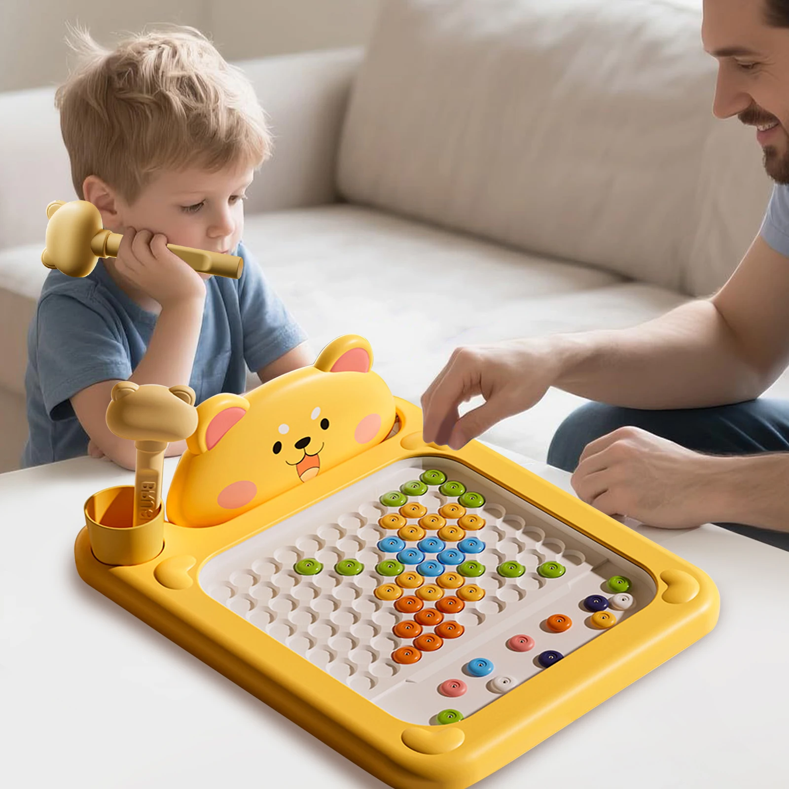 Cartoon Magnetic Drawing Board Reusable Interactive Pen Art Board Large Magnetic Graffiti Board for Early Education Puzzle Toy