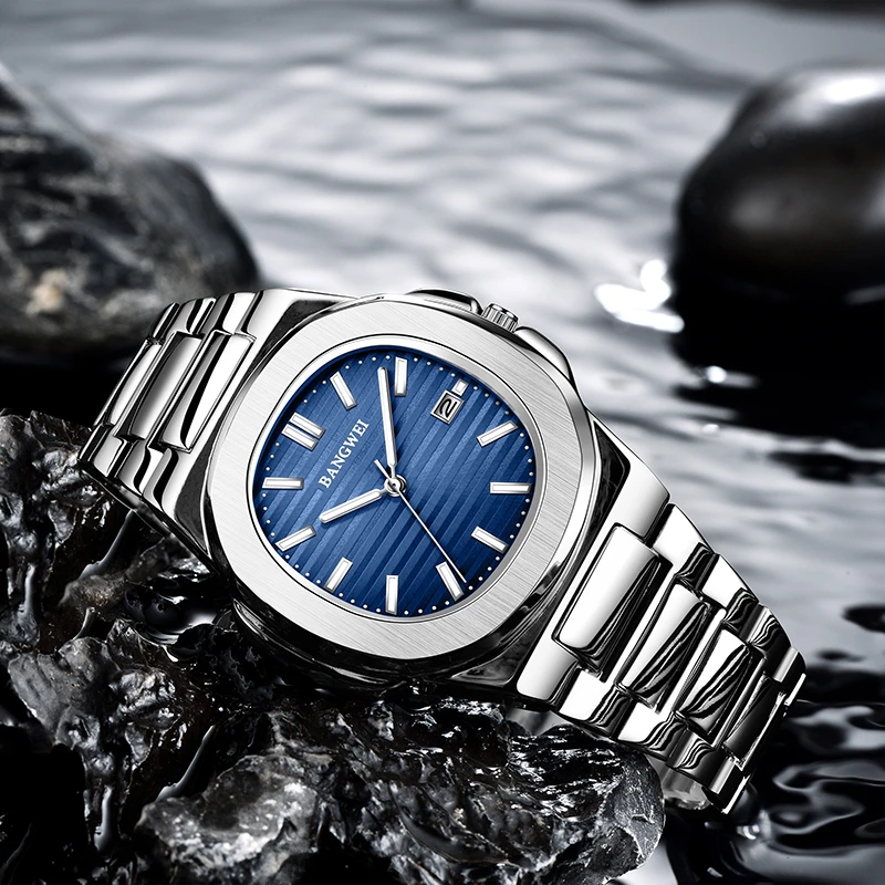 LIGE Business Watch Men Fashion Sports Waterproof Men's Quartz Wristwatches Top Brand Luxury Creative Steel Square Watch For Men