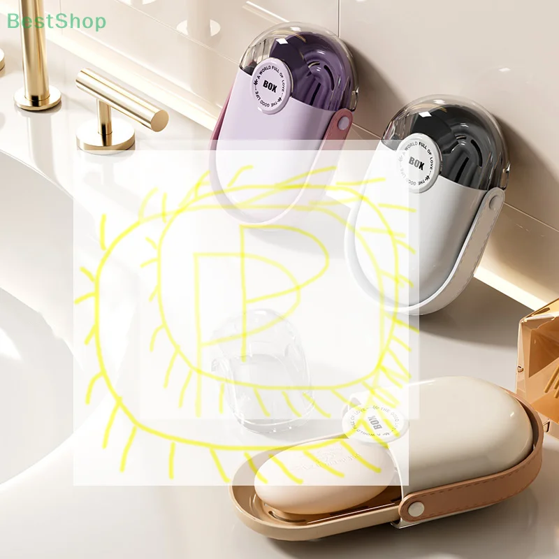 (●'◡'●)%(●'◡'●)Mini Soap Storage Box Is Convenient For Business Trips And Travel