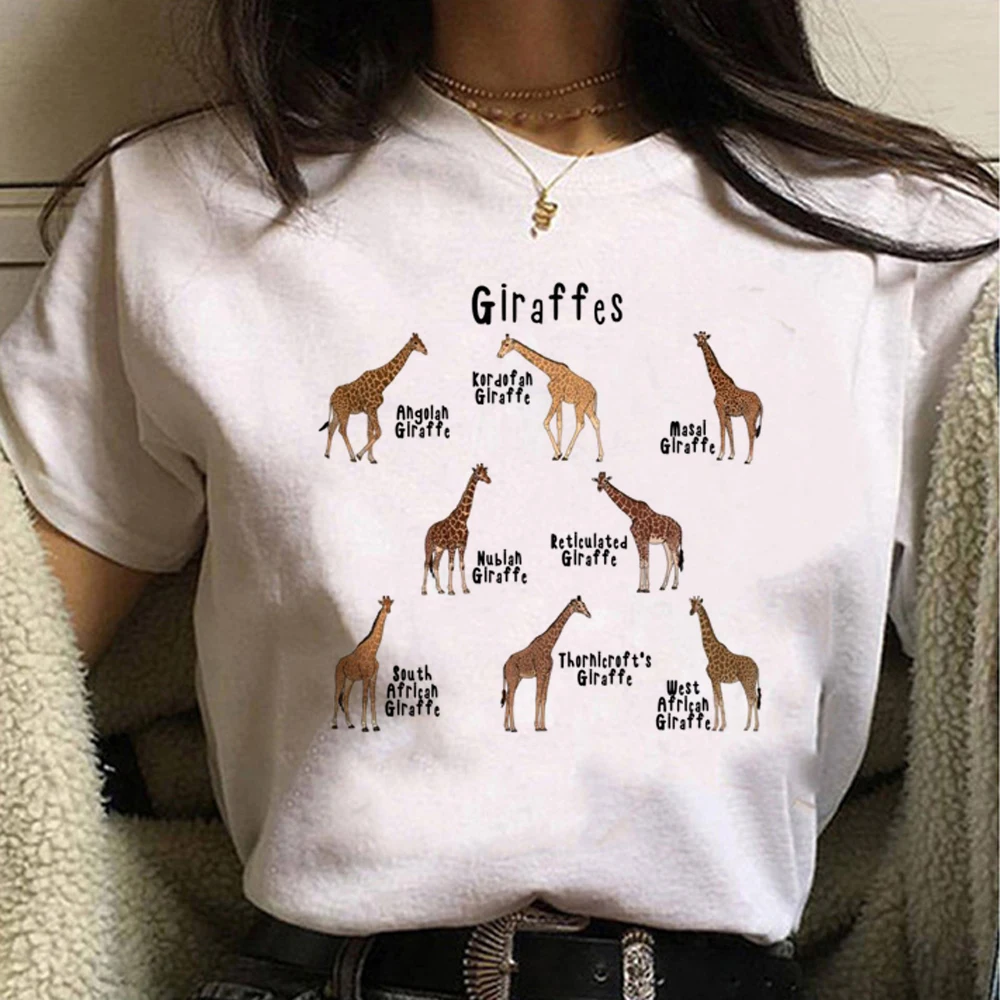 

Giraffe top women graphic t shirt girl manga Japanese 2000s clothes