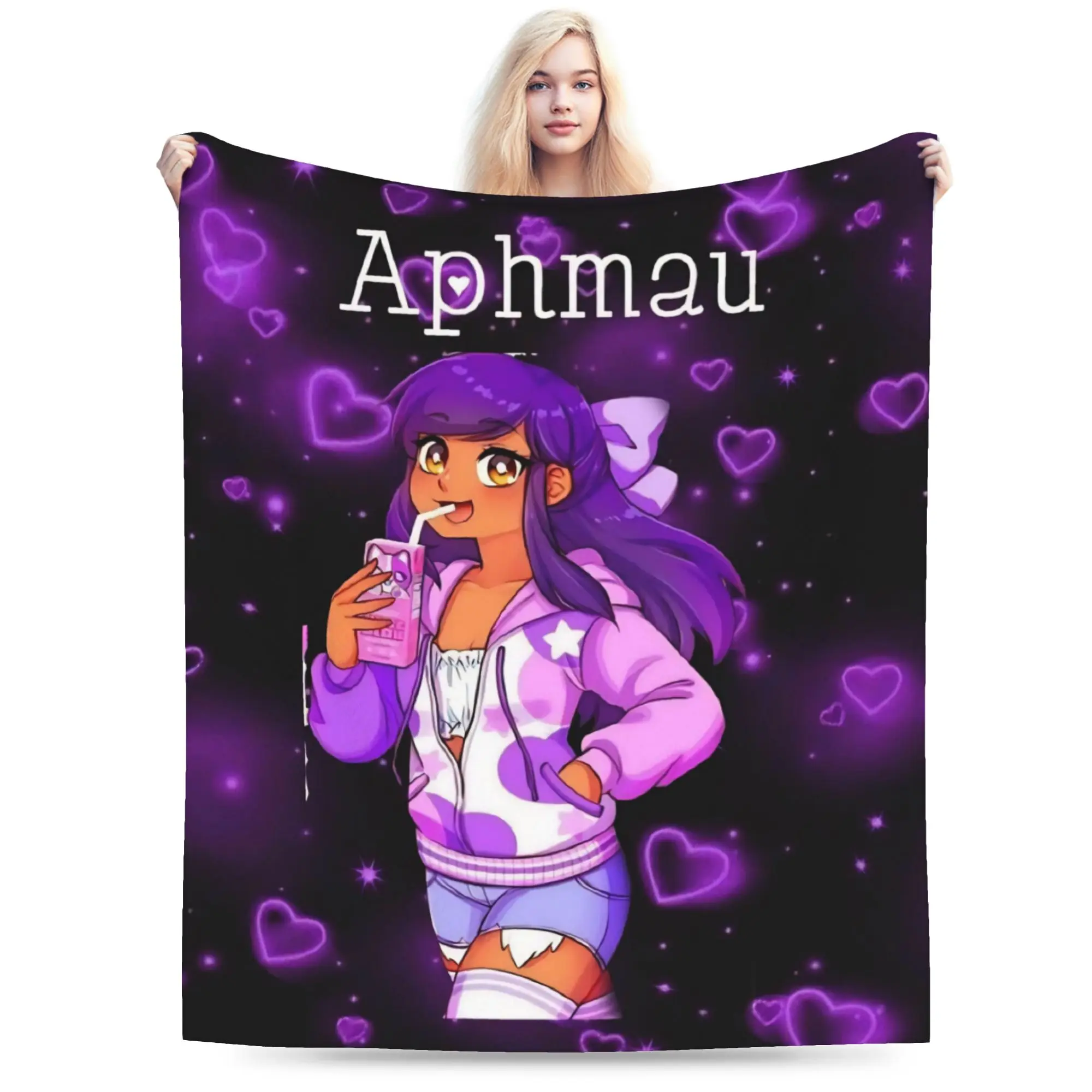 Super Soft A-Aphmau Cartoon Throw Blanket Premium Fleece Flannel Lightweight  Bed Blanket Warm Plush Blankets All Season Use