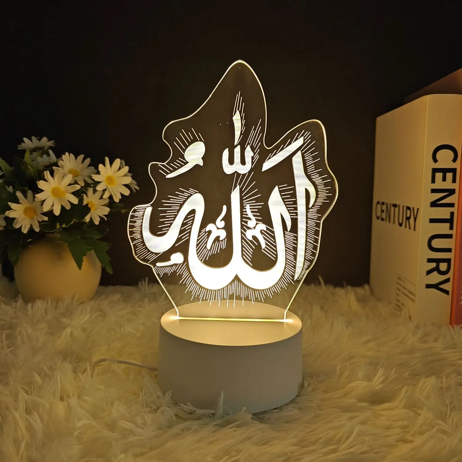 

Светодиодный ночник «Ид Мубарак», настольное украшение, исламский, мусульманский, для Ид аль-Адха, Рамадан, декор 2026, лампа для декора комнаты, с USB-подключением