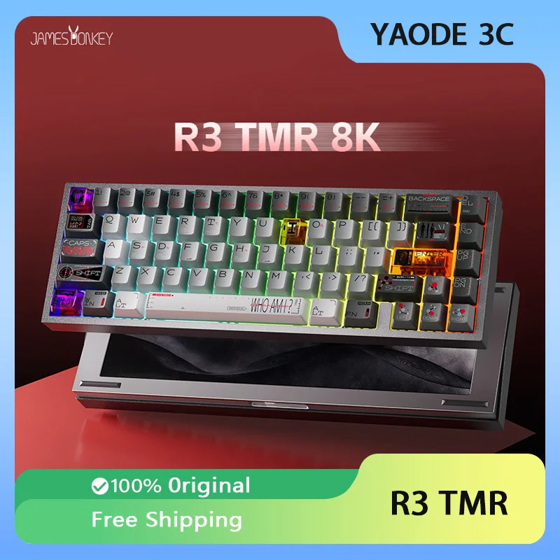 

JamesDonkey R3 TMR Mechanical Keyboard Magnetic Switch Wired CNC Aluminium 8KHz RT0.01mm PC Gaming Accessories PC Gift
