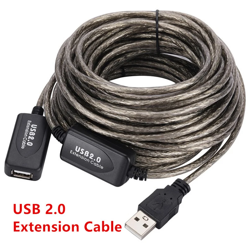 5M/10M/15M USB 2.0 Extension Cable Usb 2.0 Extender USB Repeater Extension Cord With Booster USB Male To Female