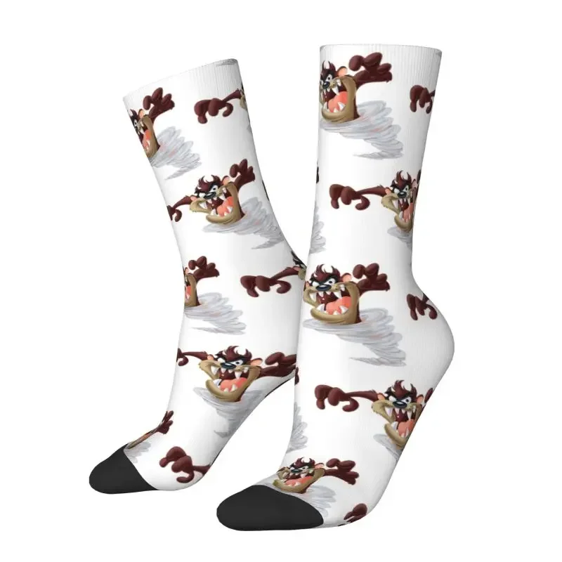 Tasmanian Devil Mens Crazy Crew Socks Unisex Funny Breathable 3D Print Taz Cartoon Comic Happy Funny Dress Socks