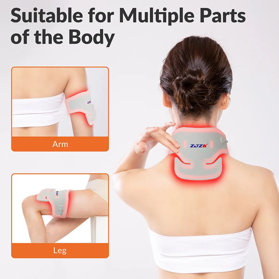 

Best Red Light Therapy Wrap Best Red Light Panels Infrared Pad 126pcs LED Chips 660nm+850nm+940nm for Neck Shoulder Relaxation