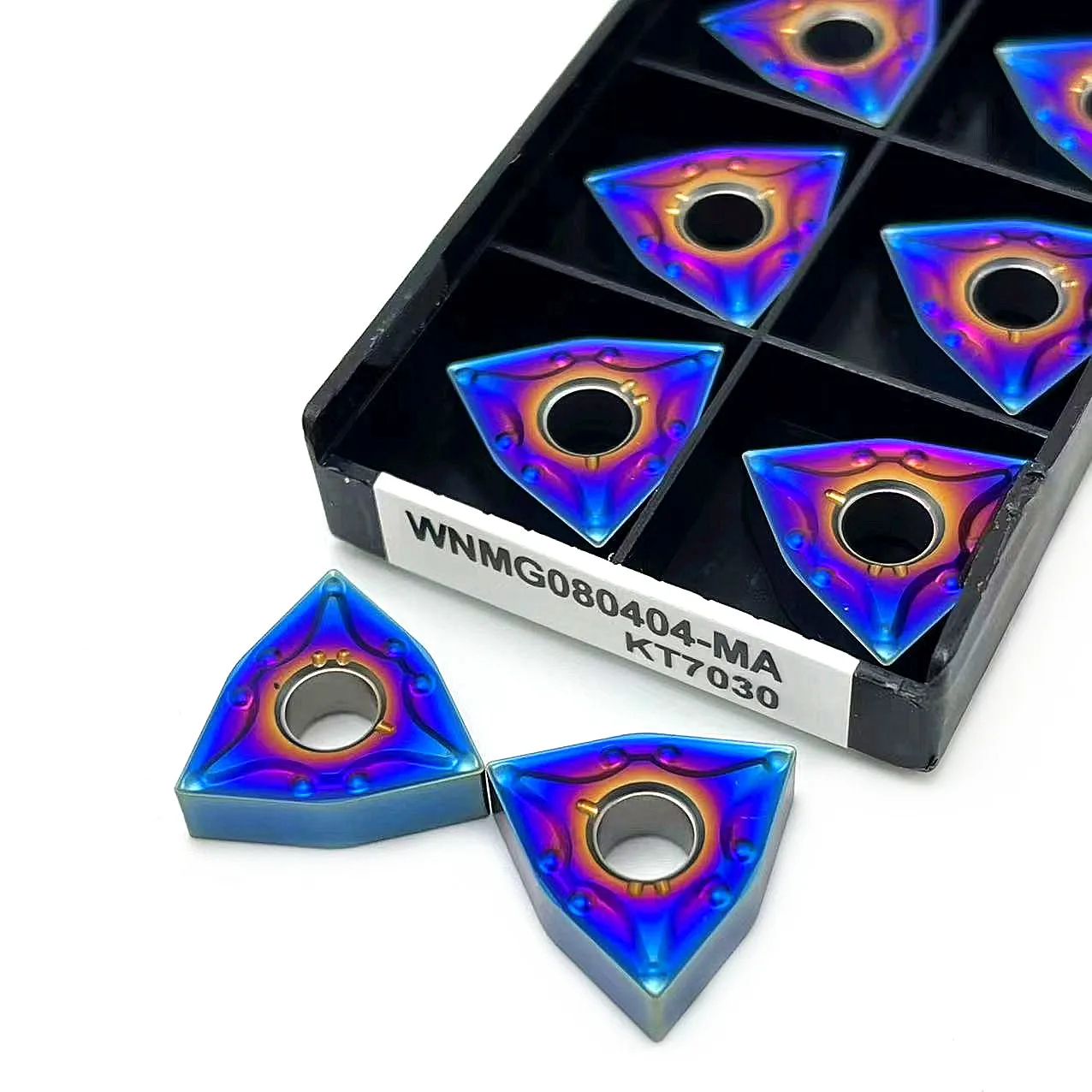 

Special Turning Blades For Quenched Steel WNMG080408-MA Outer Round Blue Nano Insert Head Processing Lathe Turning Cutters Tools