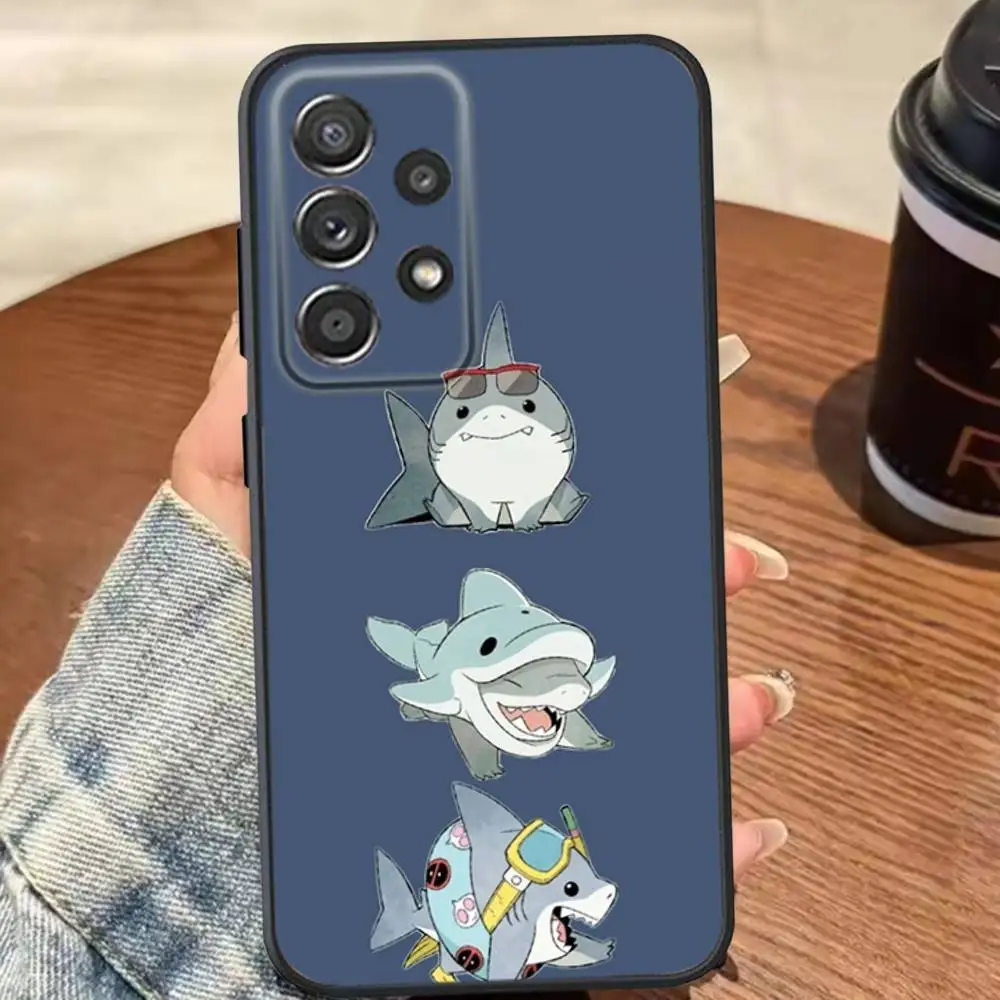 حافظة هاتف J-Jeff The L-Land S-Sharks لهاتف سامسونج S25,S24,S21,S22,S23,S30,Ultra,S20,Plus,Fe,Lite,Note,10,9,5G غطاء أسود