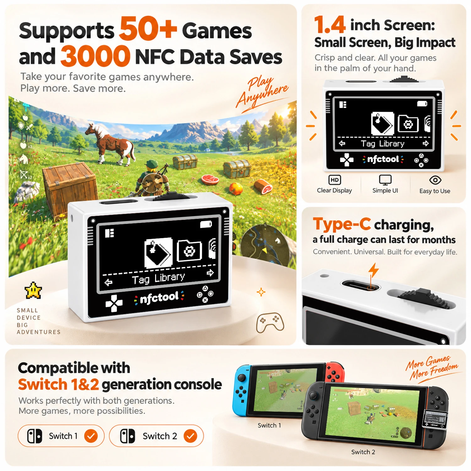 NFC Simulator NTAG IC Chip For Amiibo Emulator Portable ACNH Game Cards for Switch Switch 2 3DS Wii U Game Console Accessories - view 2