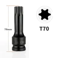 1pcs Torx Socket Bits 1/2 Inch Drive Socket Adapter Screwdriver Bits T20 T25 T27 T30 T35 T40 T45 T50 T55 T60 T70 T80 Series