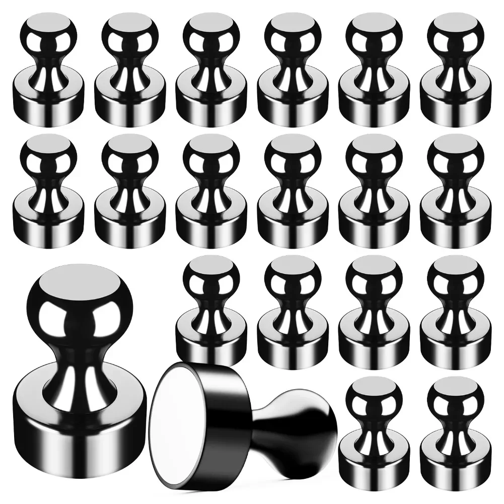 20Pcs Super Strong Neodymium Magnet Magnetic Pushpins Sucker Thumbtack Durable Steel Magnet Push Pin for Refrigerator Whiteboard