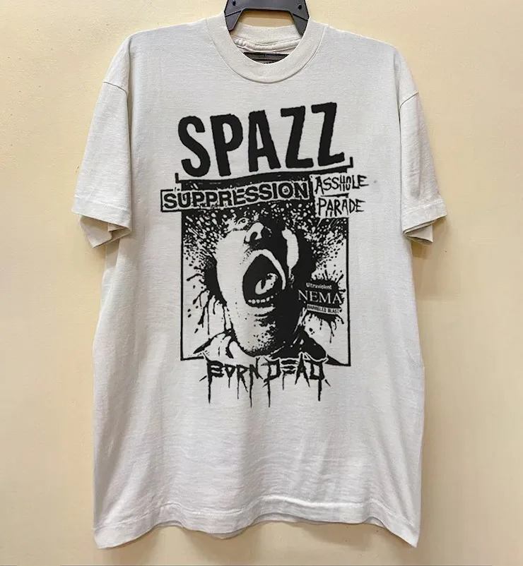 Spazz-Camiseta de manga corta Unisex, cartel de concierto de banda, tamaño completo, QX378