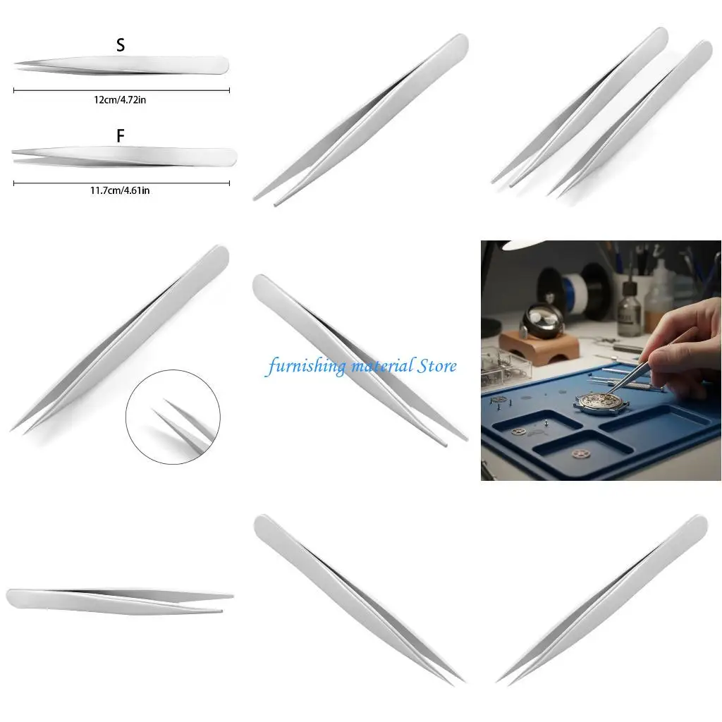 

Y5GD Steel Tweezers For Detailed Work Professional Watch Repair Tool For Mechanics