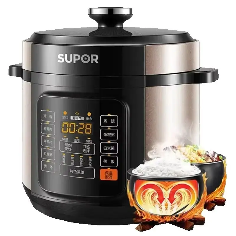 Electric pressure cooker new style pressure cooker household double liner 6L large capacity multifunctional