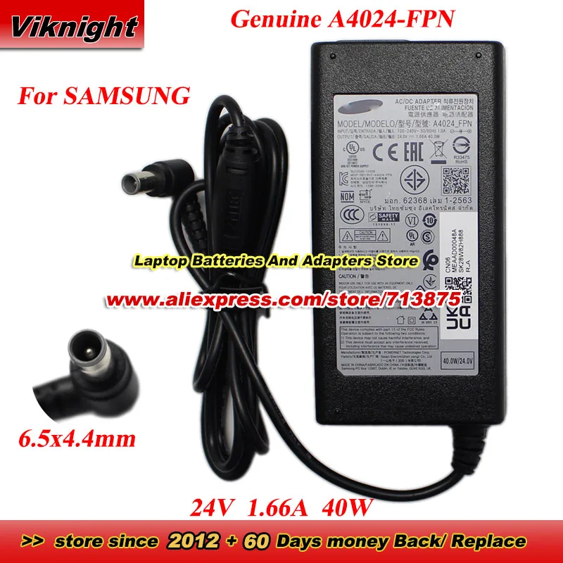 

24V 1.66A 40W A4024-FPN Genuine Adapter for SAMSUNG HW-T550 HW-T555 HW-N550ZC HW-R650 HW-M450/ZA HE-M550 HE-H750 HW-K430 HW-430M