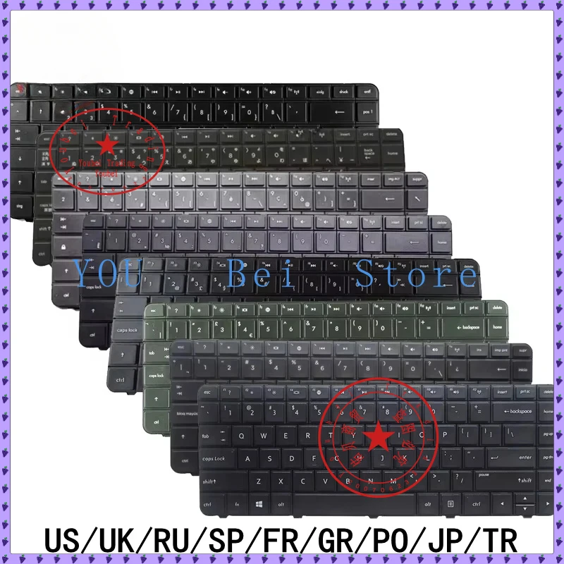 Teclado para ordenador portátil US/UK/RU/SP/FR/GR/PO/JP/TR para HP CQ43 CQ45-M CQ57 CQ430 CQ431 CQ435 CQ436 TPN-1105 I105 F101 F102 L106 RT5390