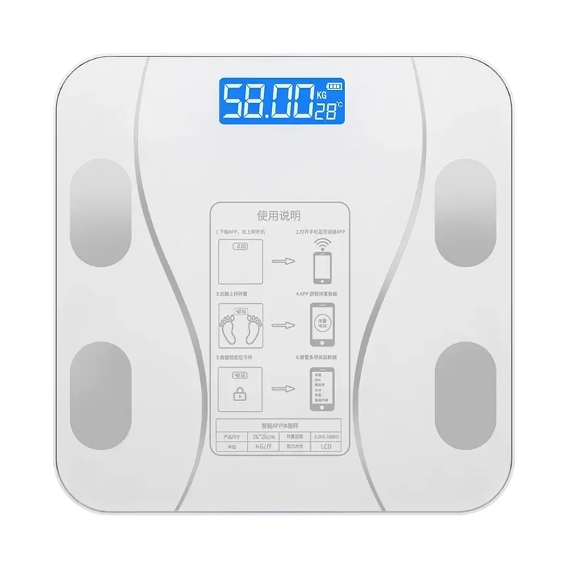 Body Fat Scale Body Scales Smart Wireless Digital Bathroom Weight Scale Body Composition Analyzer Weighing Scale USB