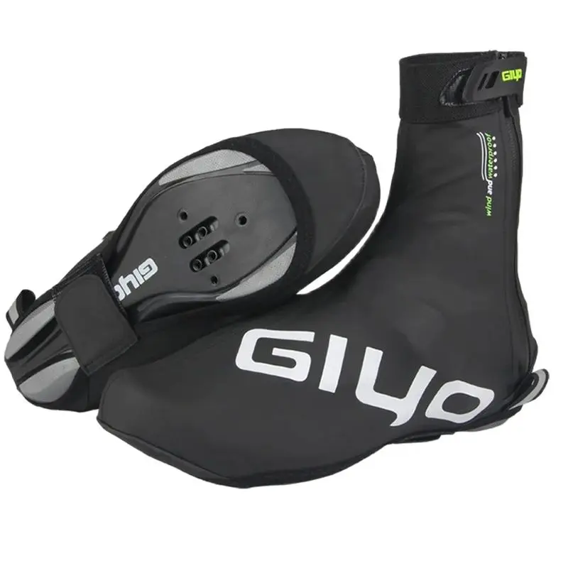 GIYO Mens Winter Cycling Shoe Covers Fleece Warm Waterproof Reflective Lock MTB Road Bike Racing Overshoes Protector